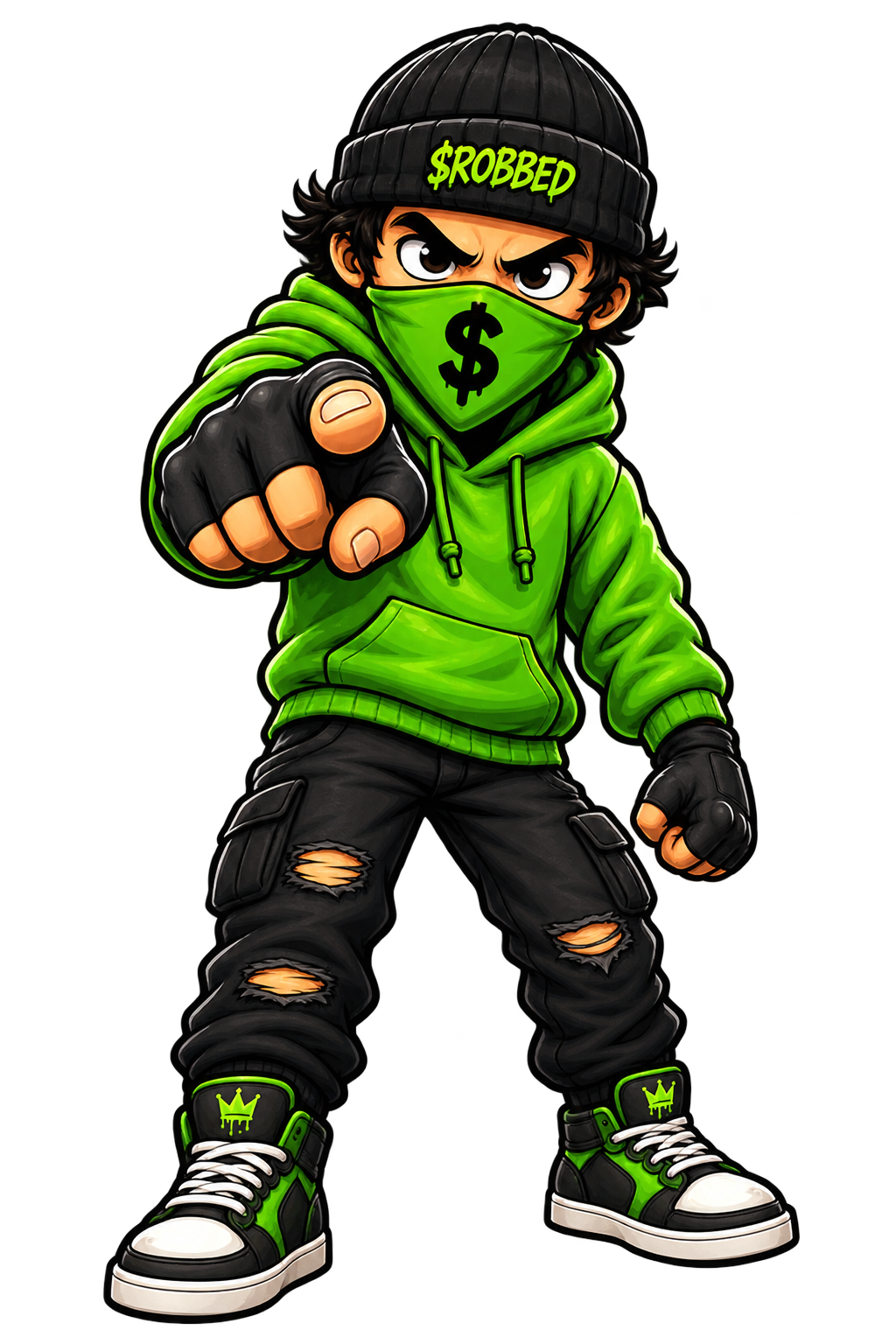 ROBBED mascot